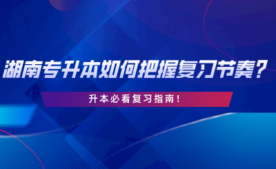 2024年湖南專升本如何把握復(fù)習(xí)節(jié)奏？升本必看復(fù)習(xí)指南.png