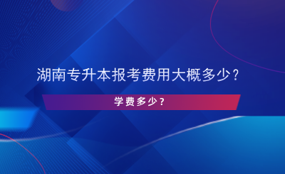 湖南專升本報考費用大概多少？學費多少？.png