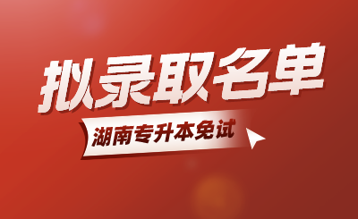 2024年湖南涉外經(jīng)濟學院專升本免試生第二次征集志愿擬錄取名單