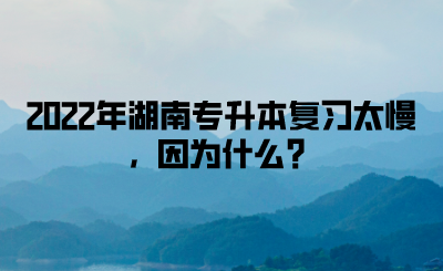 2022年湖南專升本復(fù)習(xí)太慢，因?yàn)槭裁矗?圖1)