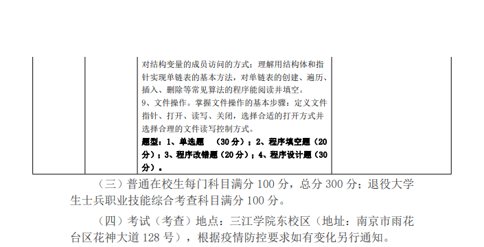 2023年三江學(xué)院五年一貫制高職“專(zhuān)轉(zhuǎn)本”考試（考查）內(nèi)容(圖11)