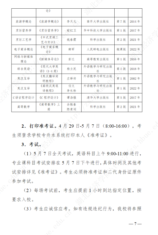 2023年湖北經(jīng)濟(jì)學(xué)院專升本招生簡(jiǎn)章公布(圖7)