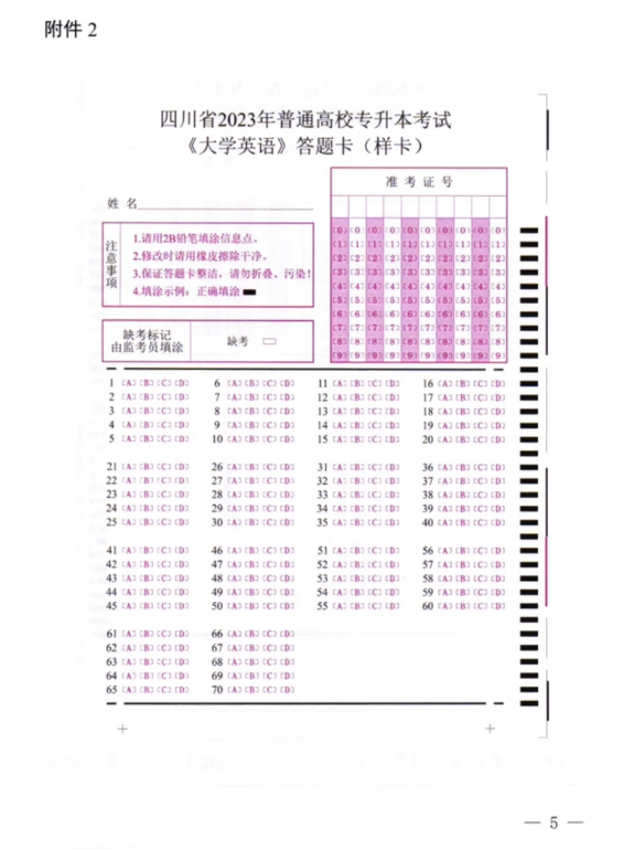 2023年四川專升本統(tǒng)考科目考試題型及分值公布！(圖5)