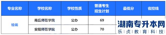 2022年河南專升本藝術(shù)類專業(yè)招生計劃及錄取分?jǐn)?shù)線(圖7)