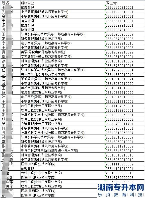 2023年阜陽師范大學專升本考試報名考生考生號(圖3)