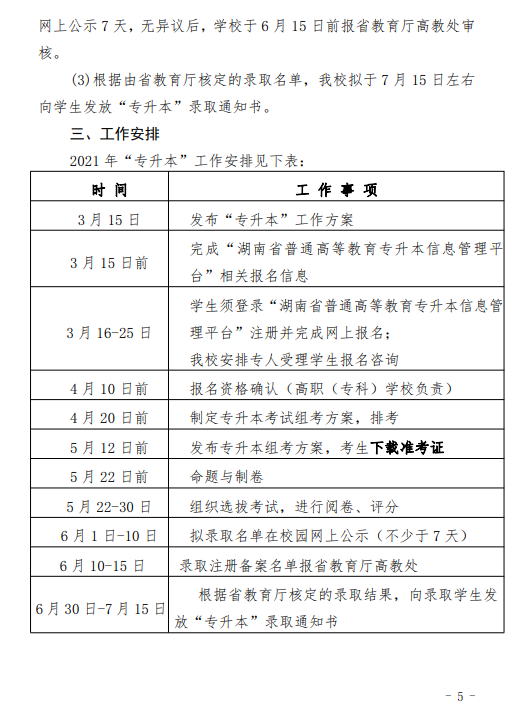 湖南理工學(xué)院2021年“專升本”工作方案(圖5)