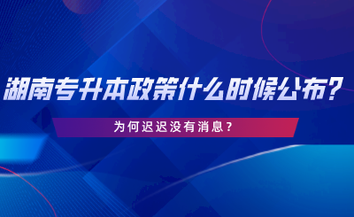 2024年湖南專升本政策什么時(shí)候公布？為何遲遲沒(méi)有消息.png